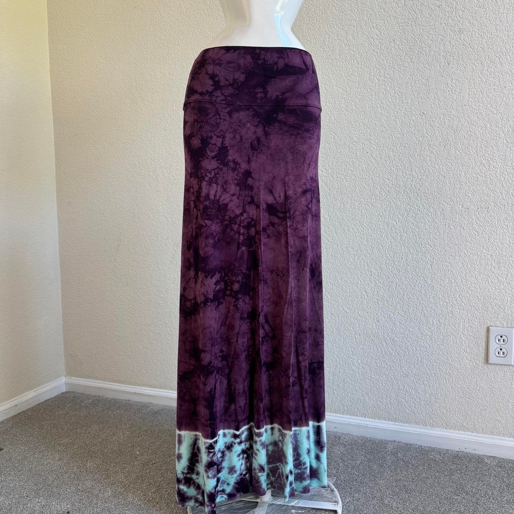 Lucky Brand purple tie-dye maxi skirt. Size M-L